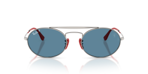 Rayban RB3775M F001S2 แว่นกันแดดทรงวงรีสีกันเมทัล เลนส์โพลาไรซ์น้ำเงิน สำหรับทุกเพศ