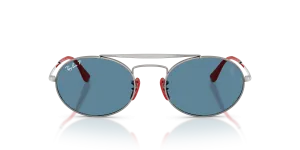 Rayban RB3775M F001S2 แว่นกันแดดทรงวงรีสีกันเมทัล เลนส์โพลาไรซ์น้ำเงิน สำหรับทุกเพศ