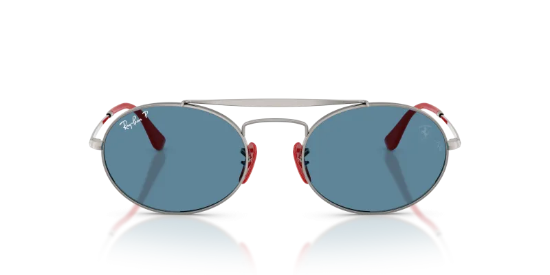 Rayban Sun RB3775M F001S2 Gunmetal Polar Blue Rayban RB3775M F001S2 แว่นกันแดดทรงวงรีสีกันเมทัล เลนส์โพลาไรซ์น้ำเงิน สำหรับทุกเพศ