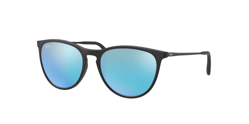 แว่นกันแดด Rayban Junior Erika RJ9060SF-700555 ดำรับเบอร์ Blue Flash Mirror แว่นกันแดด Rayban Junior Erika RJ9060SF-700555 ดำรับเบอร์ Blue Flash Mirror