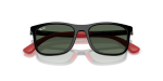 Rayban Sun RJ9084SF 713171 Black Red Dark Green Rayban RJ9084SF 713171 close-up ด้านหน้า