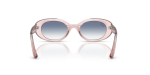 Rayban Sun RJ9141SF 7218U0 Transparent Pink Blue Mirror Rayban RJ9141SF 7218U0 ขาแว่นด้านใน