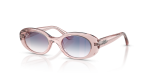 Rayban Sun RJ9141SF 7218U0 Transparent Pink Blue Mirror Rayban RJ9141SF 7218U0 มุมเอียง 3/4