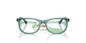 Rayban RY1642F 7538 แว่นสายตาเด็กสีเขียวใสทรงหมอน สำหรับเด็ก