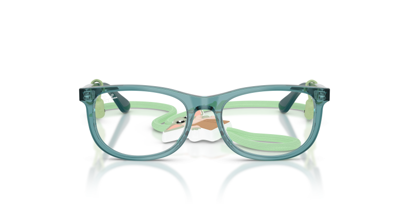 Rayban RY1642F 7538 แว่นสายตาเด็กสีเขียวใสทรงหมอน สำหรับเด็ก