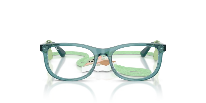 Rayban Optic RY1642F 7538 Transparent Green Rayban RY1642F 7538 แว่นสายตาเด็กสีเขียวใสทรงหมอน สำหรับเด็ก