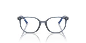 Rayban RY9097V 3897 แว่นสายตาเด็กกรอบไนลอนน้ำเงินโปร่งใส ทรงเรขาคณิต