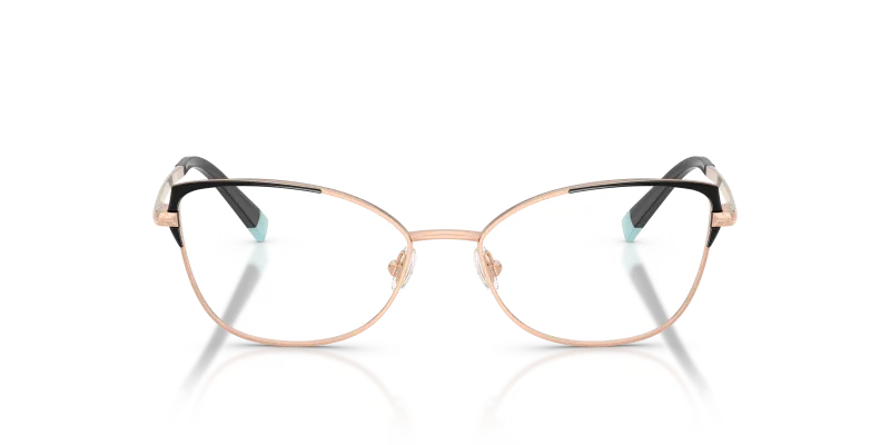 Tiffany & Co TF1136 6007 แว่นสายตาโครงโลหะดำตัดขาแว่นสี Rubedo สำหรับสุภาพสตรี