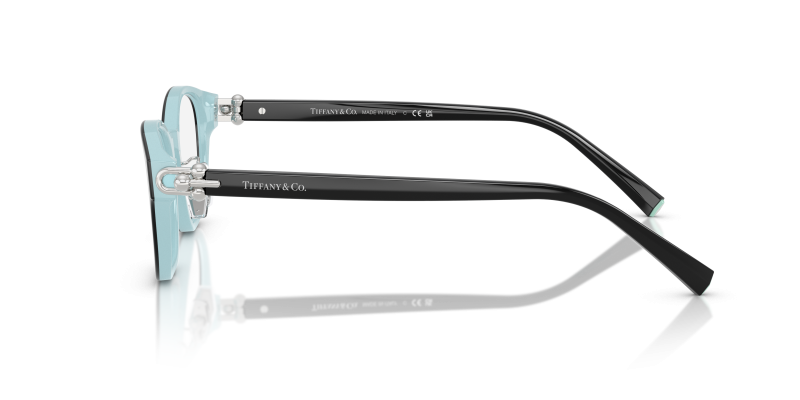 แว่นสายตา Tiffany & Co TF2273D 8055 มุมข้าง ชั้นในสี Tiffany Blue