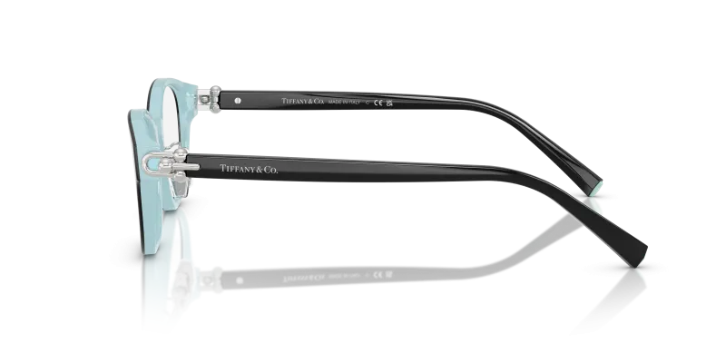 แว่นสายตา Tiffany & Co TF2273D 8055 มุมข้าง ชั้นในสี Tiffany Blue