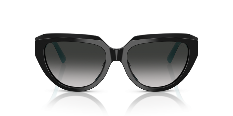 Tiffany & Co Sun TF4238U 84653C Black Grey Gradient Tiffany & Co TF4238U 84653C แว่นกันแดดอะซิเตทสีดำ เลนส์ไล่ระดับสีเทา สำหรับสุภาพสตรี