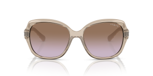 Vogue VO2871S 299068 แว่นกันแดดกรอบน้ำตาลอ่อนโปร่งใส เลนส์ไล่ม่วง สำหรับผู้หญิง