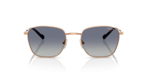 Vogue VO4322S 51524L แว่นกันแดดทรงหมอนโรสโกลด์ เลนส์น้ำเงินไล่เทา สำหรับผู้ชาย