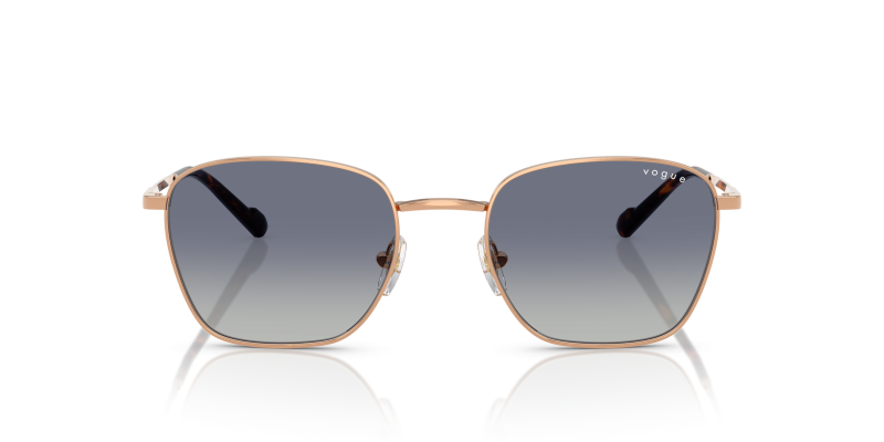 Vogue VO4322S 51524L แว่นกันแดดทรงหมอนโรสโกลด์ เลนส์น้ำเงินไล่เทา สำหรับผู้ชาย