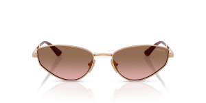 Vogue VO4339S 515214 แว่นกันแดดทรงตาแมวโรสโกลด์ เลนส์ไล่เฉดน้ำตาลชมพู สำหรับผู้หญิง