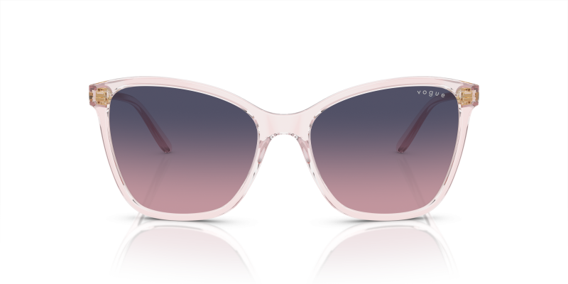 Vogue Sun VO5520SF 2942I6 Transparent Pink Pink Gradient Vogue VO5520SF 2942I6 แว่นกันแดดกรอบอะซิเตทชมพูโปร่งใส เลนส์ไล่ชมพู-น้ำเงิน สำหรับผู้หญิง