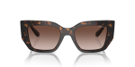 Vogue Sun VO5583S W65613 Dark Havana Brown Gradient Vogue VO5583S W65613 แว่นกันแดดทรงเรขาคณิตอะซิเตทฮาวานาเข้ม สำหรับผู้หญิง