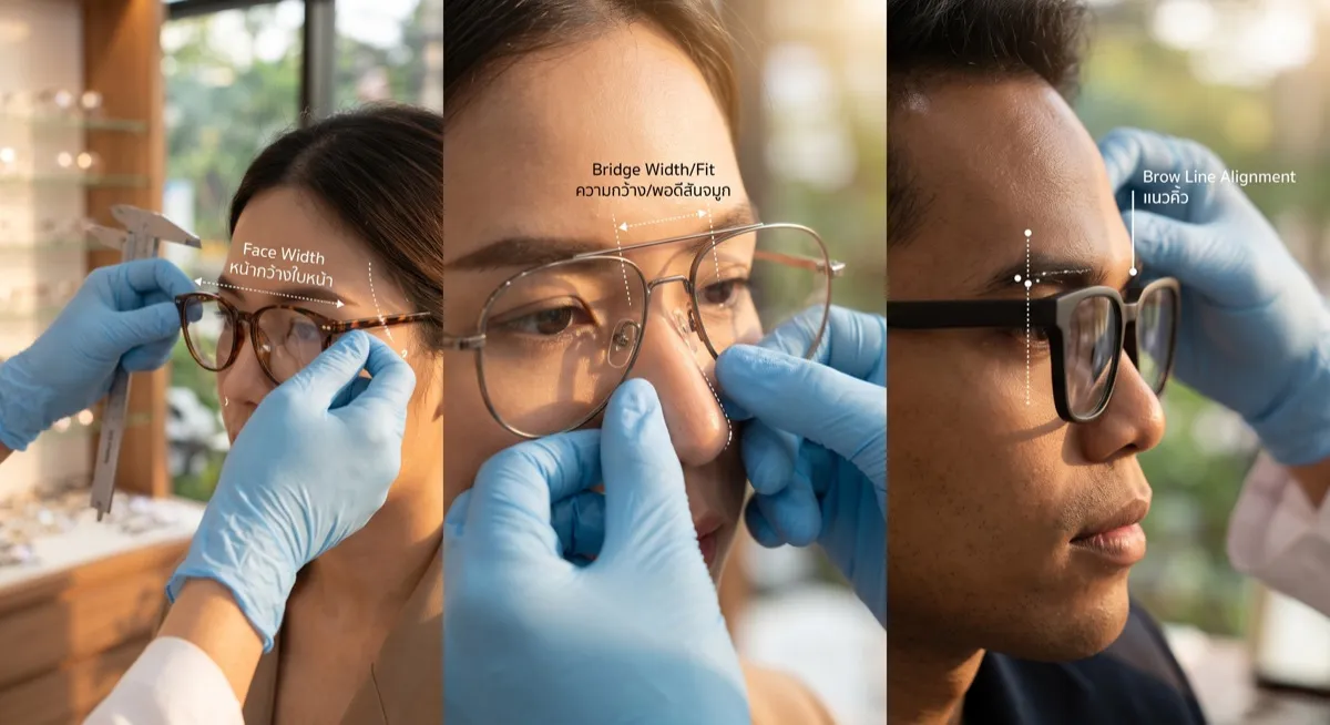 กรอบแว่นแบบไหนที่ใส่แล้วดูสมส่วน eyeglasses featured
