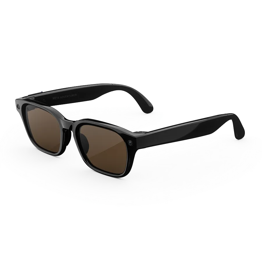 แว่น Meta Adventurer กรอบดำ เลนส์น้ำตาล | แว่น AI ตัดเลนส์สายตาได้