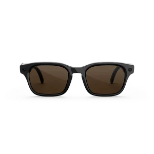 แว่น Meta Adventurer กรอบดำ เลนส์น้ำตาล มุมสามส่วนสี่บนพื้นหลังขาว