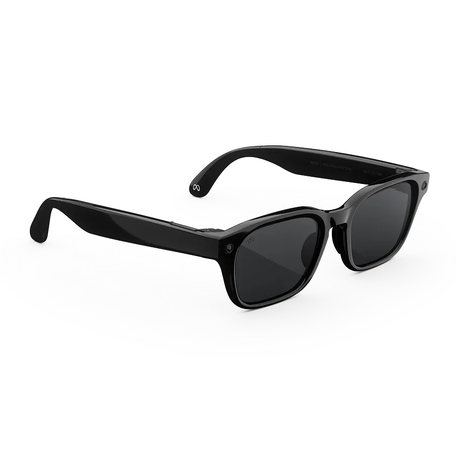 แว่น Meta Adventurer กรอบดำ เลนส์โพลาไรซ์เทา | แว่น AI ตัดเลนส์สายตาได้