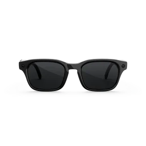แว่น Meta Adventurer กรอบดำ เลนส์โพลาไรซ์เทา มุมมองด้านหน้าตรง