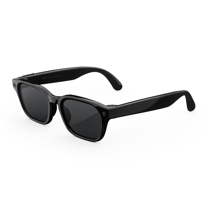 แว่น Meta Adventurer กรอบดำ เลนส์โพลาไรซ์เทา มุมเฉียงอีกด้าน