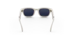 แว่น Meta Adventurer สีลินิน เลนส์ Transitions แซฟไฟร์ มุมหน้าตรงกางขาแว่น บนพื้นขาว