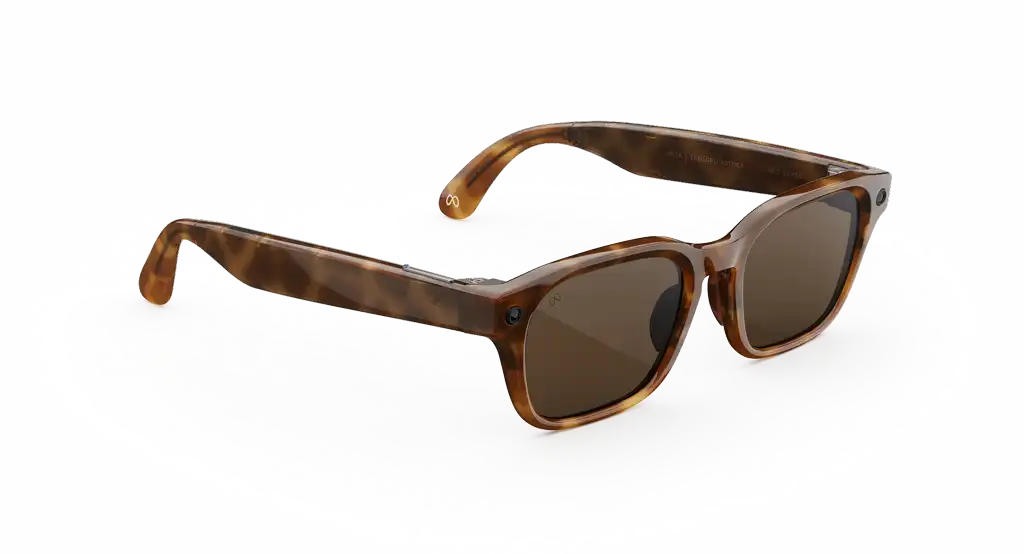 แว่น Meta Adventurer กรอบลายกระ เลนส์น้ำตาล | แว่น AI ตัดเลนส์สายตาได้