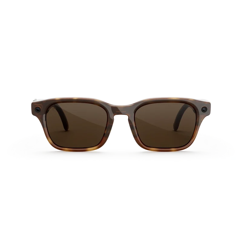 แว่น Meta Adventurer กรอบลายกระ มุมมองด้านข้าง เห็นลายกระที่ขาแว่น