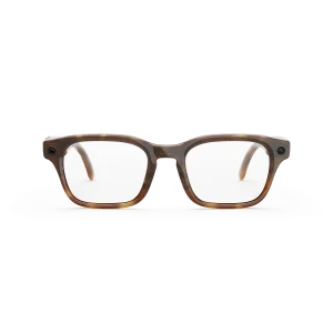 แว่น Meta Adventurer กรอบลายกระ เลนส์ใส มุมหน้าตรง