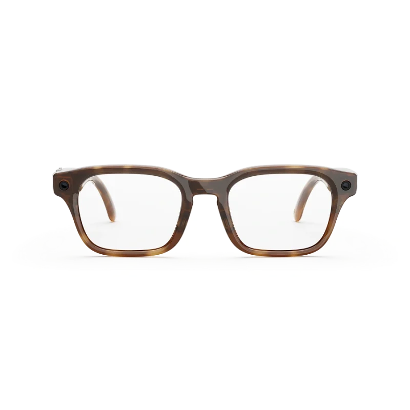 แว่น Meta Adventurer กรอบลายกระ เลนส์ใส มุมหน้าตรง