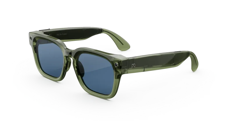 แว่น Meta Fury Racing Green / Atlantic ของแท้ มุมหน้า