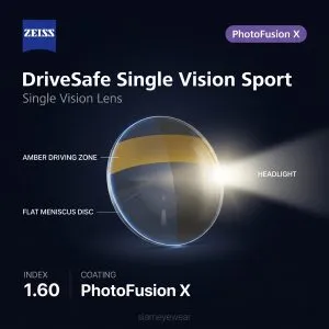 ZEISS DriveSafe Single Vision Sport 1.60 PhotoFusion X