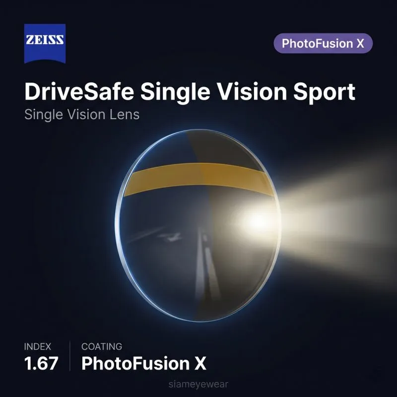 ZEISS DriveSafe Single Vision Sport 1.67 PhotoFusion X v2 ZEISS DriveSafe Single Vision Sport 1.67 PhotoFusion X