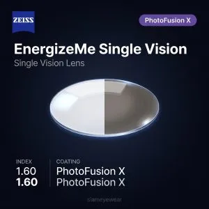ZEISS EnergizeMe Single Vision 1.60 PhotoFusion X