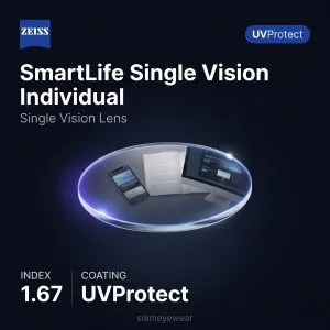 ZEISS SmartLife Single Vision Individual 1.67 UVProtect