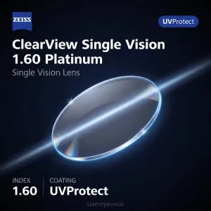 ZEISS ClearView Single Vision 1.60 Platinum