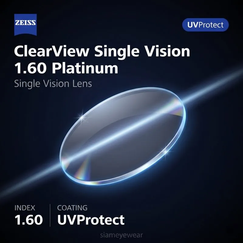 ZEISS ClearView Single Vision 1.60 Platinum