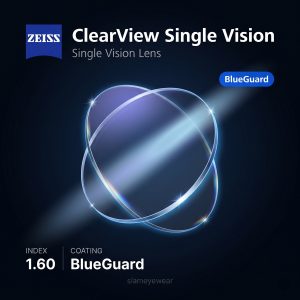 ZEISS ClearView Single Vision 1.60 BlueGuard
