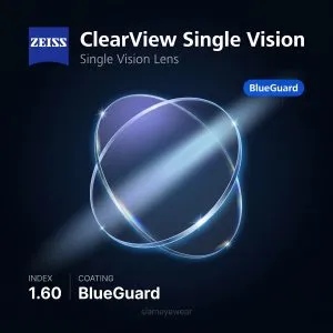 ZEISS ClearView Single Vision 1.60 BlueGuard