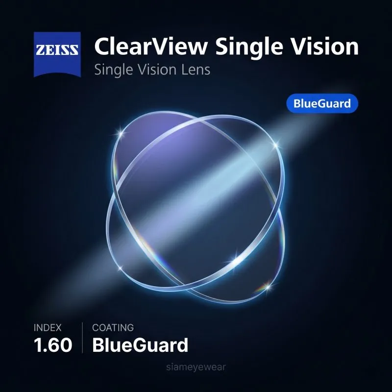 ZEISS ClearView Single Vision 1.60 BlueGuard