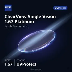 ZEISS ClearView Single Vision 1.67 Platinum