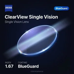 ZEISS ClearView Single Vision 1.67 BlueGuard