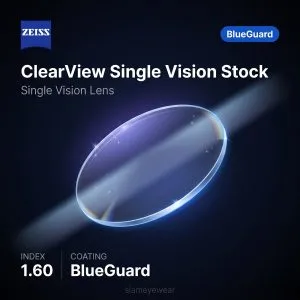 ZEISS ClearView Single Vision Stock 1.60 BlueGuard