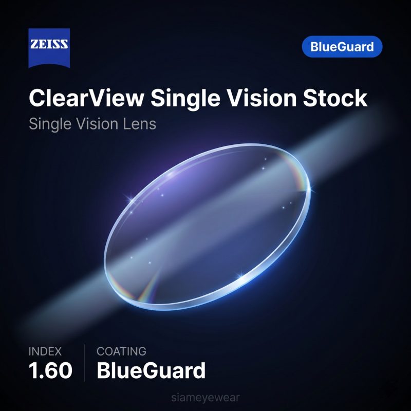 ZEISS ClearView Single Vision Stock 1.60 BlueGuard