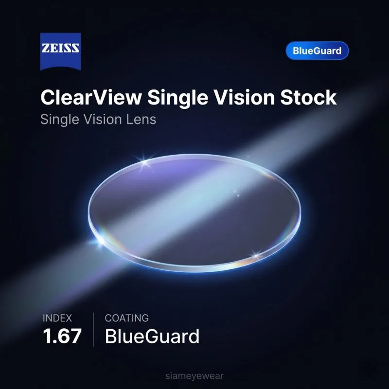 ZEISS ClearView Single Vision Stock 1.67 BlueGuard