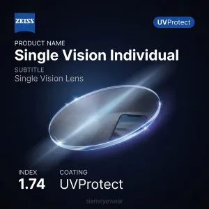 ZEISS Single Vision Individual 1.74 UVProtect
