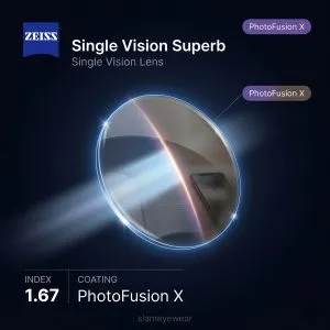ZEISS Single Vision Superb 1.67 PhotoFusion X