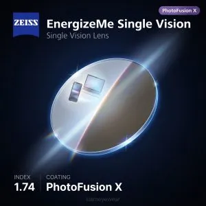 ZEISS EnergizeMe Single Vision 1.74 PhotoFusion X